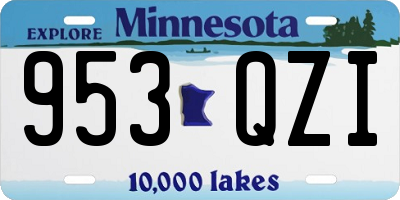 MN license plate 953QZI