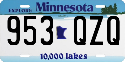 MN license plate 953QZQ