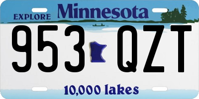 MN license plate 953QZT