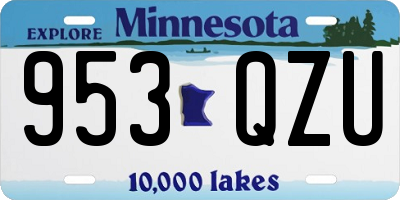 MN license plate 953QZU