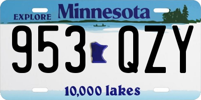 MN license plate 953QZY
