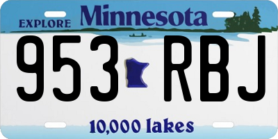 MN license plate 953RBJ
