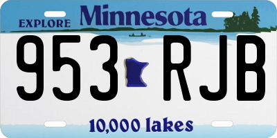 MN license plate 953RJB