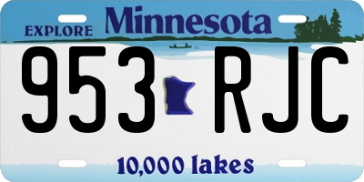 MN license plate 953RJC