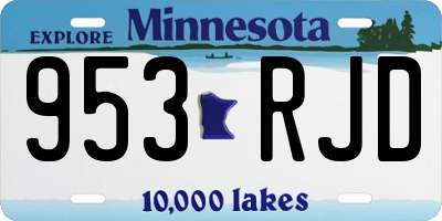 MN license plate 953RJD