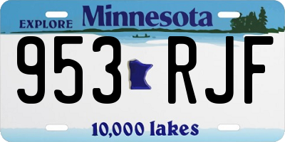 MN license plate 953RJF