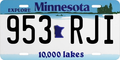 MN license plate 953RJI