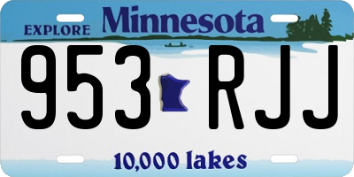 MN license plate 953RJJ