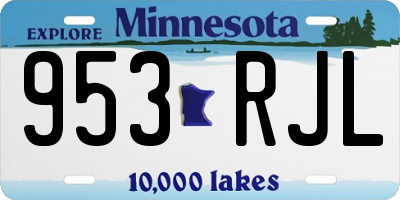 MN license plate 953RJL