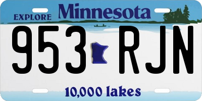 MN license plate 953RJN