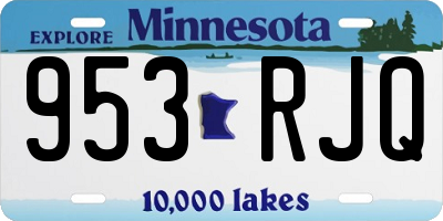 MN license plate 953RJQ