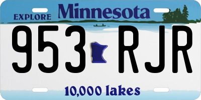 MN license plate 953RJR