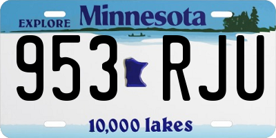 MN license plate 953RJU