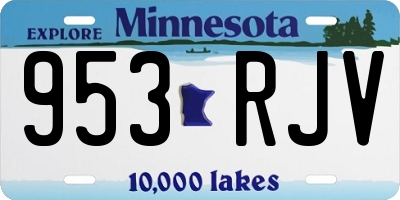 MN license plate 953RJV
