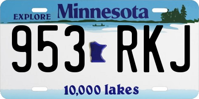 MN license plate 953RKJ