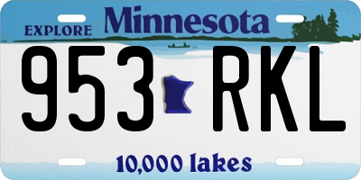 MN license plate 953RKL