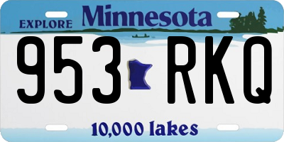 MN license plate 953RKQ