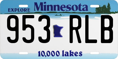 MN license plate 953RLB