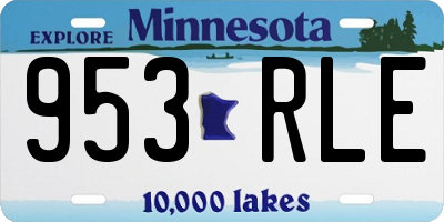 MN license plate 953RLE