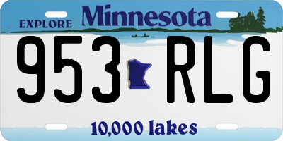 MN license plate 953RLG