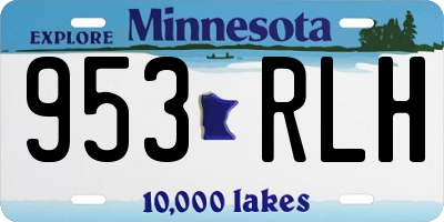 MN license plate 953RLH
