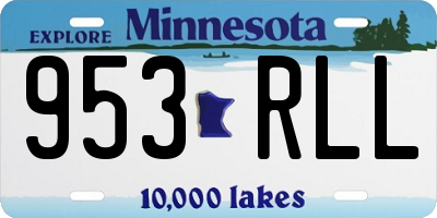 MN license plate 953RLL