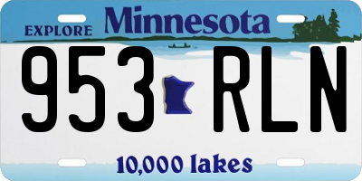 MN license plate 953RLN