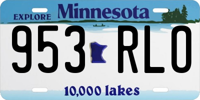 MN license plate 953RLO
