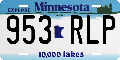 MN license plate 953RLP
