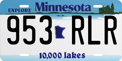 MN license plate 953RLR