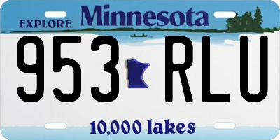 MN license plate 953RLU