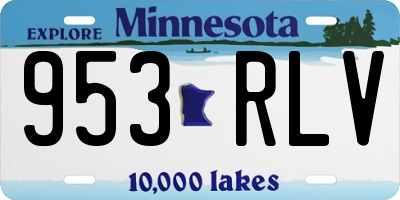 MN license plate 953RLV