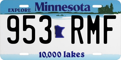 MN license plate 953RMF