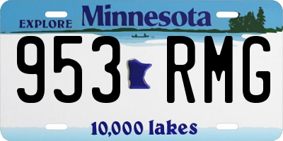 MN license plate 953RMG
