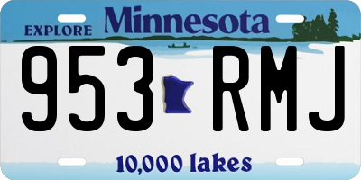 MN license plate 953RMJ