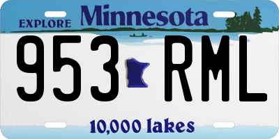 MN license plate 953RML