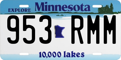 MN license plate 953RMM