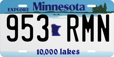 MN license plate 953RMN