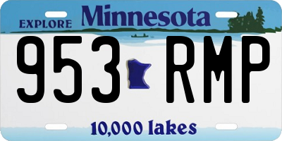 MN license plate 953RMP