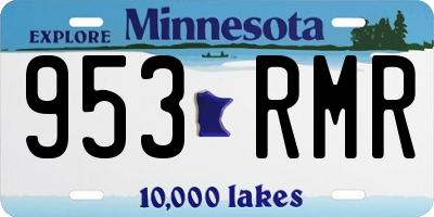 MN license plate 953RMR