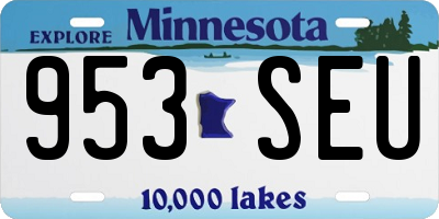 MN license plate 953SEU