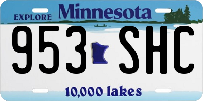 MN license plate 953SHC