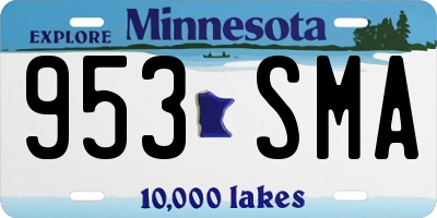 MN license plate 953SMA