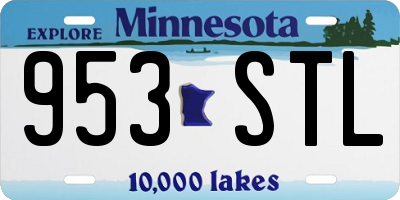 MN license plate 953STL