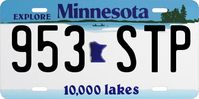 MN license plate 953STP
