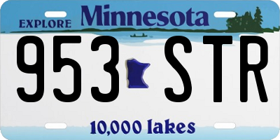 MN license plate 953STR
