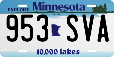 MN license plate 953SVA