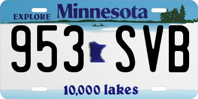 MN license plate 953SVB