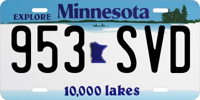 MN license plate 953SVD