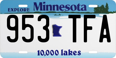 MN license plate 953TFA